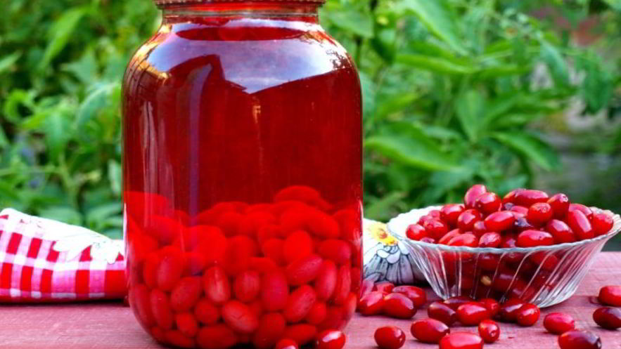 Рецепт компота из кизила на зиму