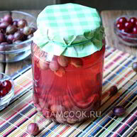 Рецепт Компота из вишни и крыжовника