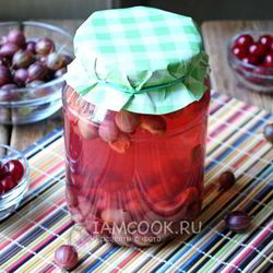 Рецепт Компота из вишни и крыжовника