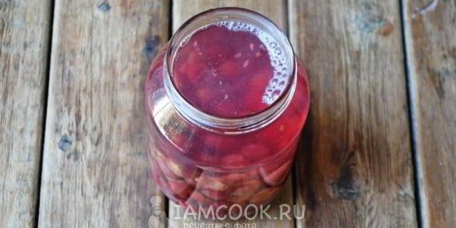 Рецепт компота из вишни и крыжовника