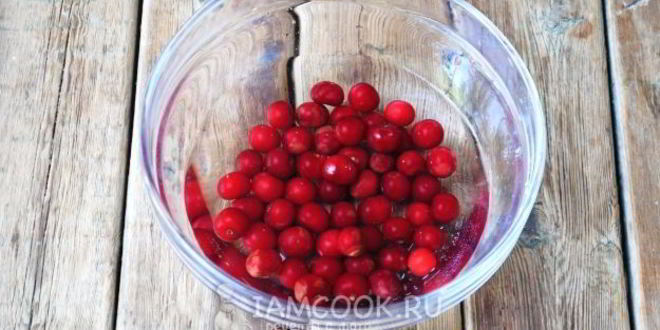 Рецепт компота из вишни и крыжовника