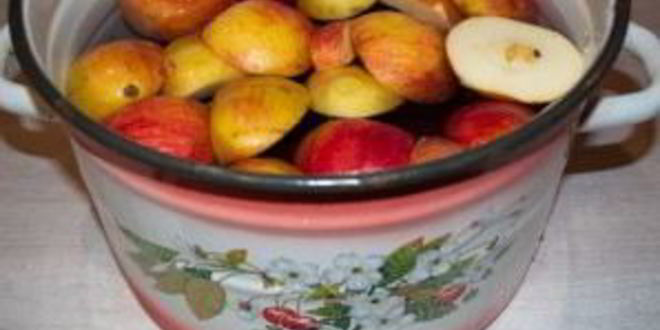 Рецепт компота из вишни с яблоками