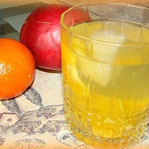 Рецепт Мандаринового компота из мандарин и яблок на зиму