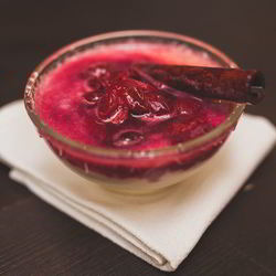 Рецепт Миндального крема с вишневым компотом