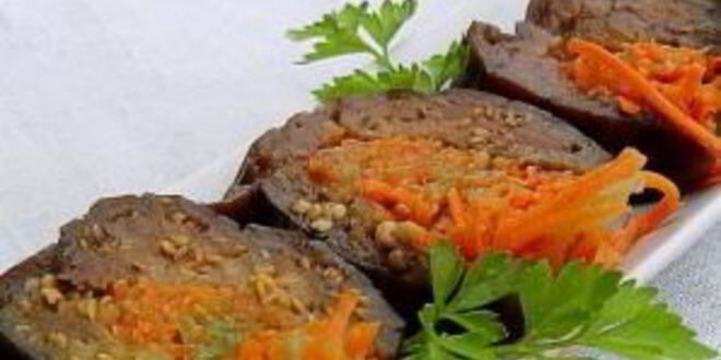 Рецепт квашеных баклажанов с морковкой и чесноком
