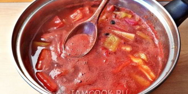 Рецепт классического лечо с томатной пастой