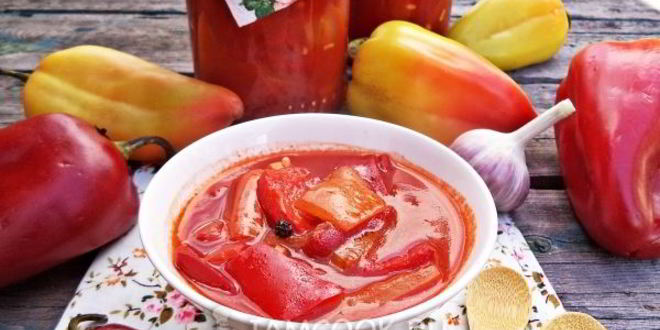 Рецепт классического лечо с томатной пастой