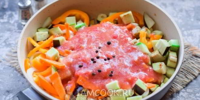 Рецепт лечо из кабачков и баклажанов