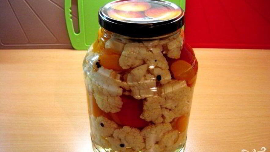 Рецепт маринованной цветной капусты на зиму в банках