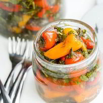 Маринованный болгарский перец с чесноком