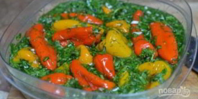 Рецепт маринованного болгарского перца с чесноком