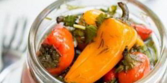 Рецепт маринованного болгарского перца с чесноком