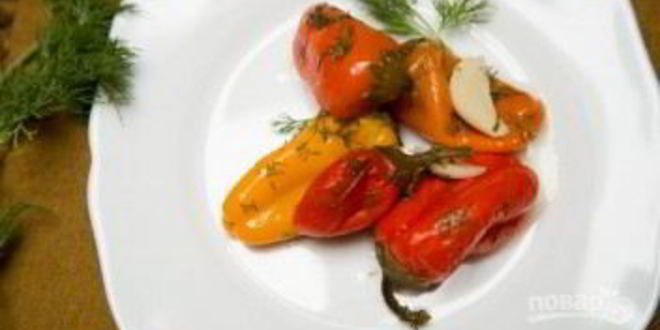 Рецепт маринованного болгарского перца с чесноком