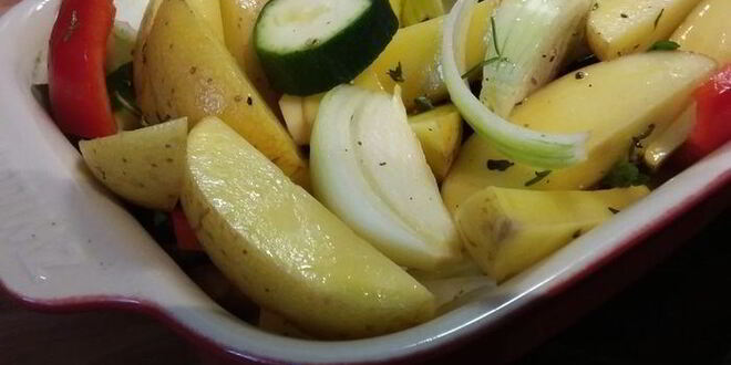 Рецепт маринованного картофеля с овощами