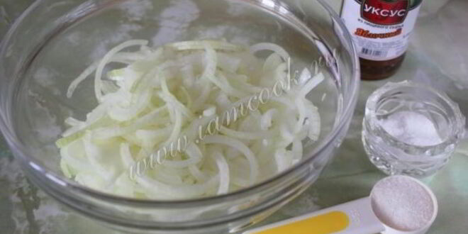 Рецепт маринованного лука к шашлыку