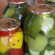 Рецепт Маринованных кабачков, огурцов и помидоры