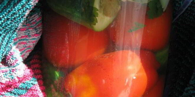 Рецепт маринованных кабачков, огурцов и помидоры