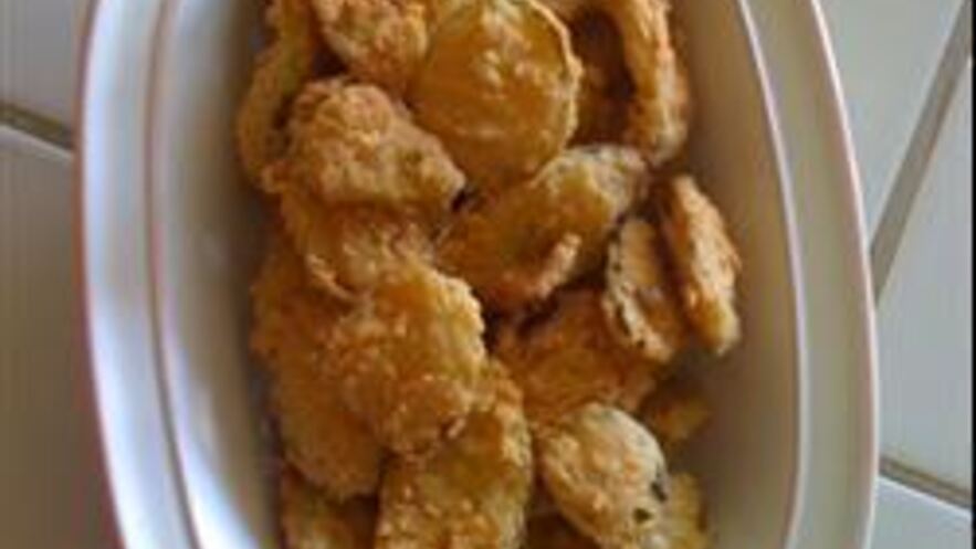 Рецепт маринованных огурцов во фритюре