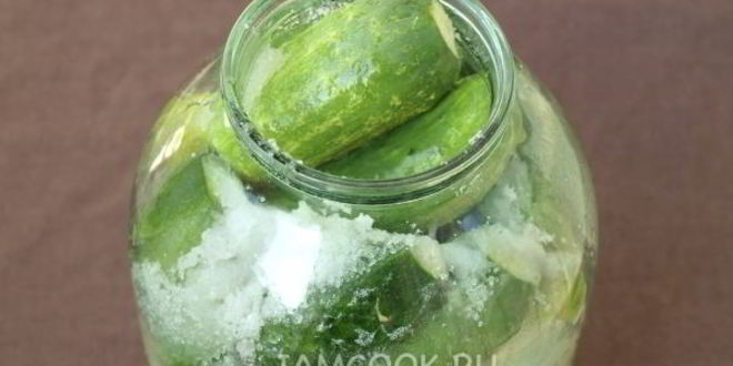 Рецепт огурцов, маринованных с капустой