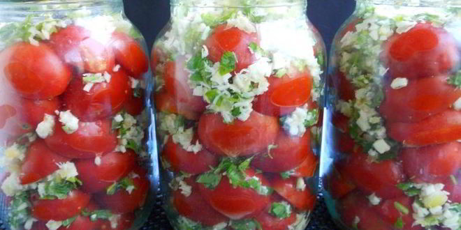 Рецепт помидоров маринованных с хреном на зиму