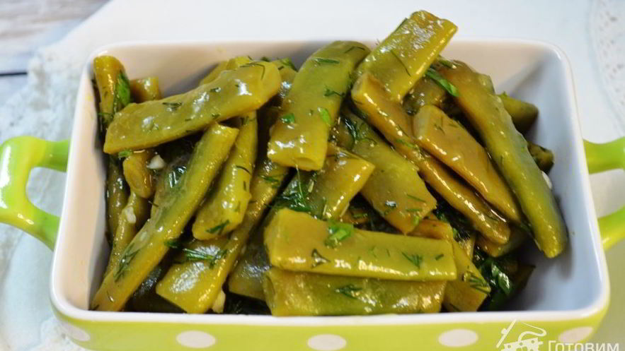 Рецепт зеленой фасоли маринованной