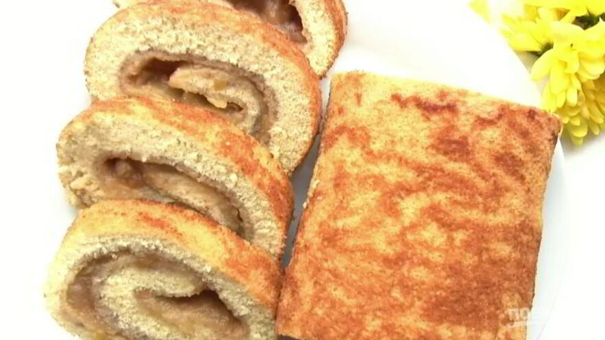 Рецепт рулета с яблочным повидлом