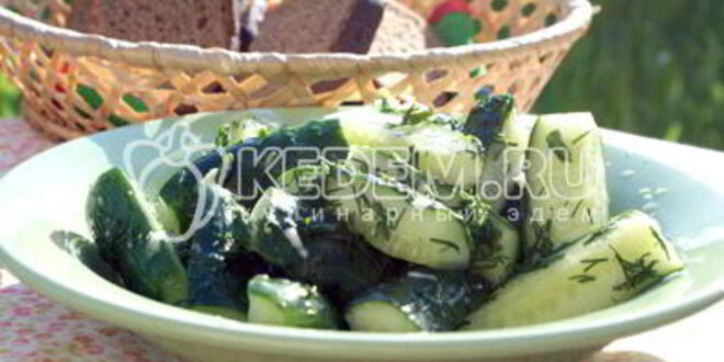 Рецепт быстрых малосольных огурцов в пакете