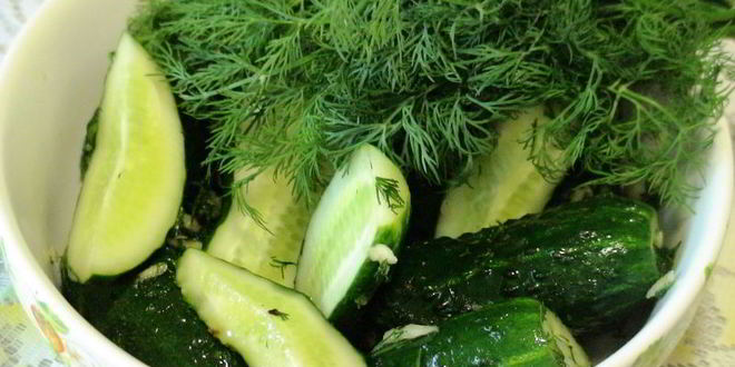 Рецепт малосольных огурчиков в пакете