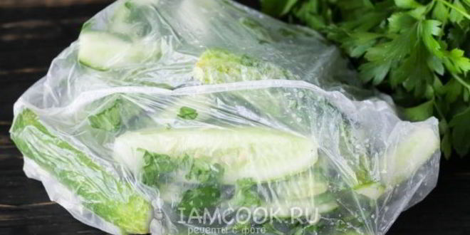 Рецепт малосольных огурцов в пакете за 2 часа