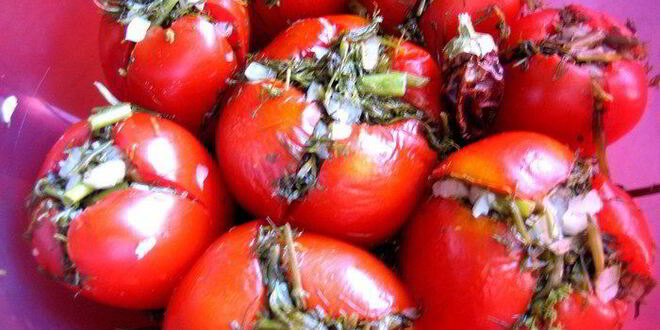 Рецепт малосольных помидоров суточных