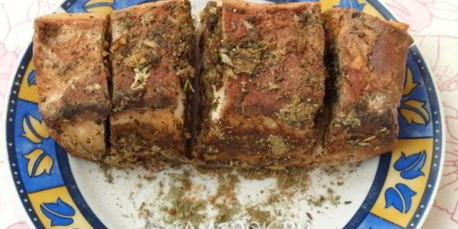 Рецепт сала в луковой шелухе