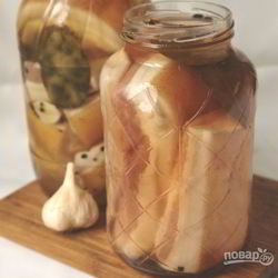 Рецепт Сала в рассоле с чесноком