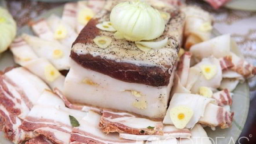 Рецепт соленого сала с чесноком