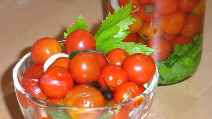 Рецепт соленых помидоров черри