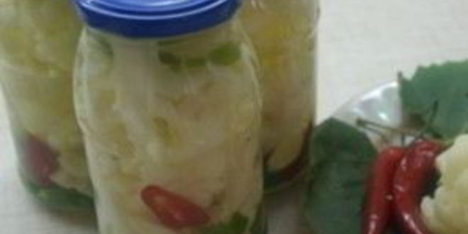 Рецепт цветной капусты острой на зиму