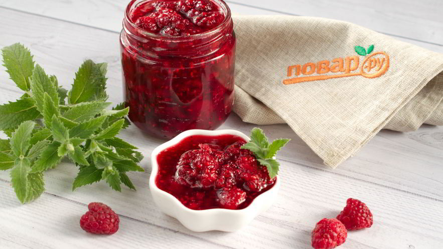 Рецепт малинового варенья с мятой