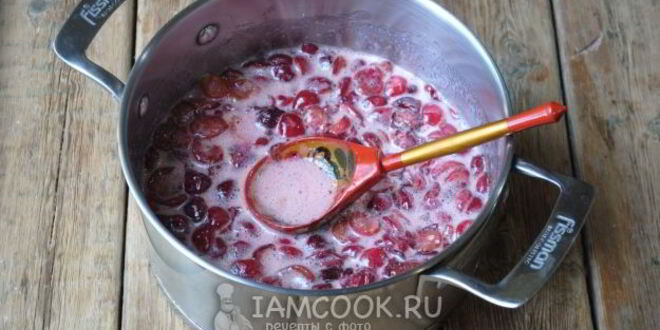 Рецепт варенья из черешни с желатином