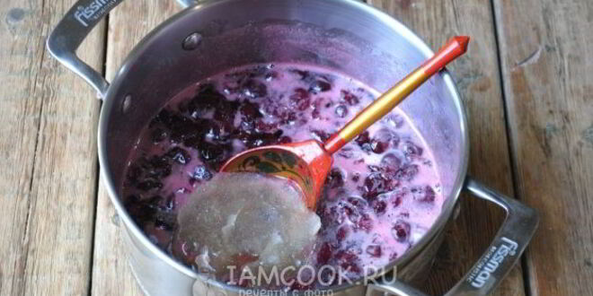 Рецепт варенья из черешни с желатином