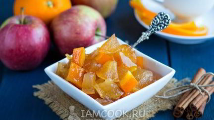 Рецепт Варенья из яблок с апельсином на зиму