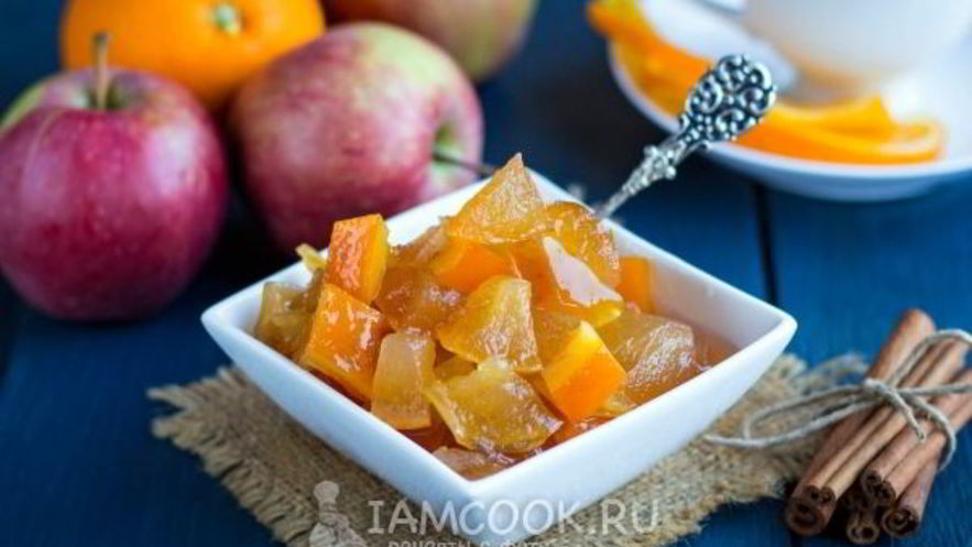 Рецепт варенья из яблок с апельсином на зиму