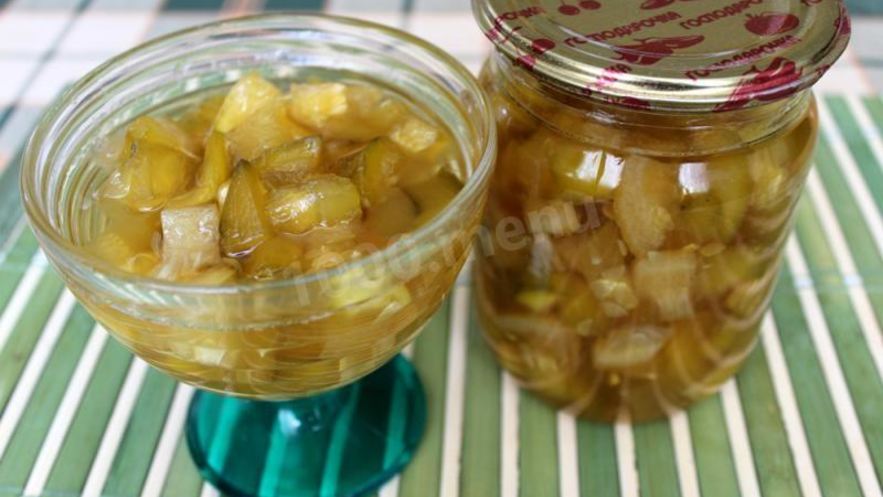 Рецепт варенья кабачкового с лимоном, корицей и имбирем