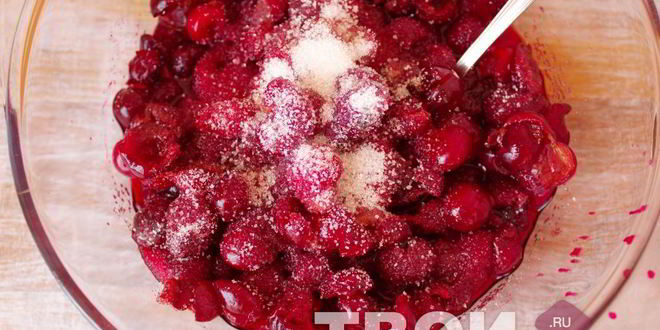 Рецепт вишни в желатине на зиму