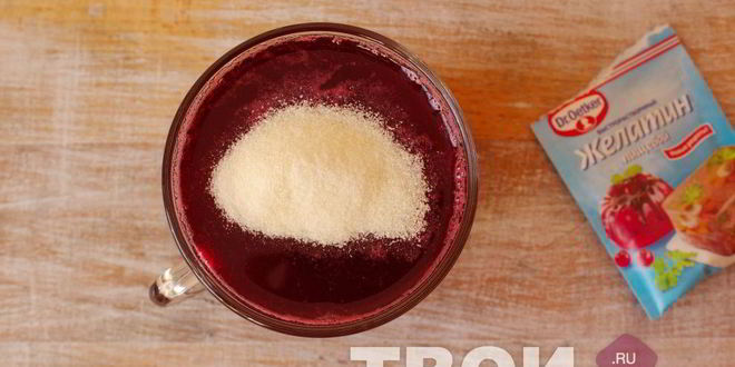 Рецепт вишни в желатине на зиму