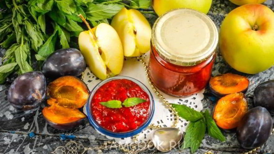 Рецепт яблочно-сливового пюре на зиму