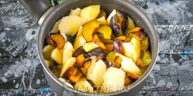 Рецепт яблочно-сливового пюре на зиму