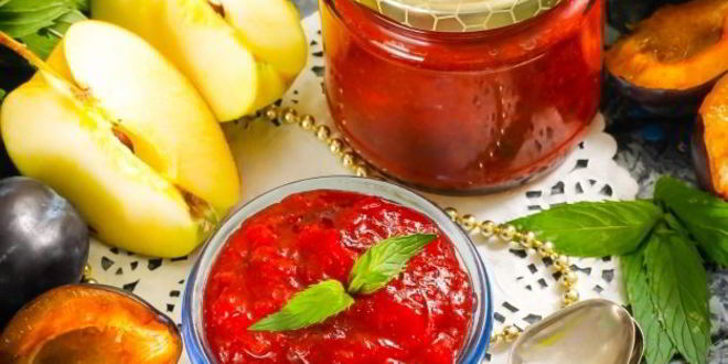 Рецепт яблочно-сливового пюре на зиму