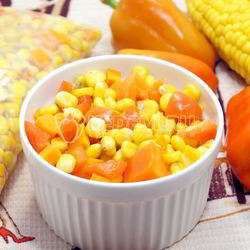 Рецепт Заморозки овощей на зиму для гарнира с кукурузой