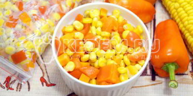Рецепт заморозки овощей на зиму для гарнира с кукурузой