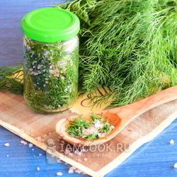 Рецепт Засолки укропа на зиму