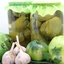 Рецепт Зеленых помидоров пальчики оближешь с петрушкой на зиму